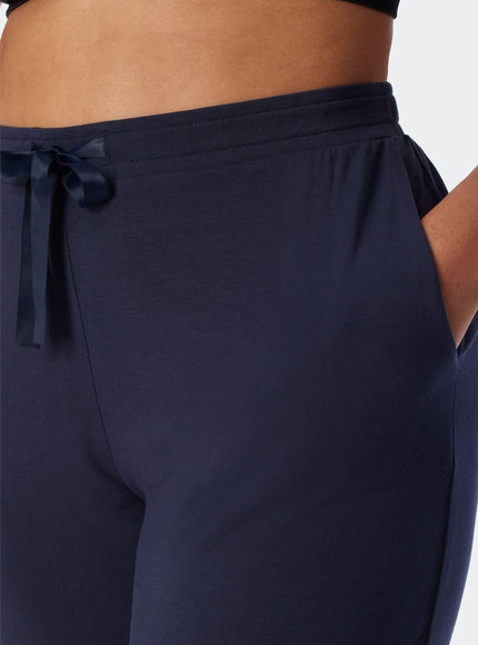 Schiesser Dames Mix&Relax lange broek 175481 800 Blauw – detail