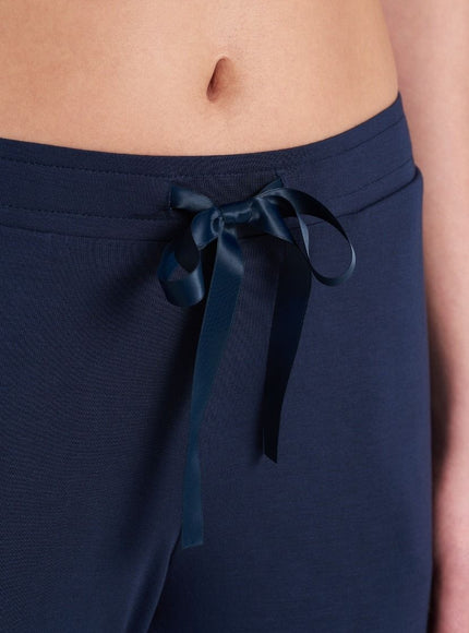 Schiesser Dames Mix&Relax lange broek 175481 800 Blauw – detail