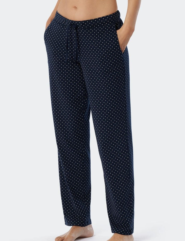 Schiesser Dames Pyjama Broek Mix en Relax 179271 835 dunkelblau-gem.