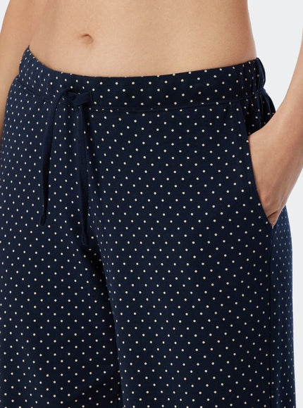 Schiesser Dames Pyjama Broek Mix en Relax 179271 835 dunkelblau-gem. – detail