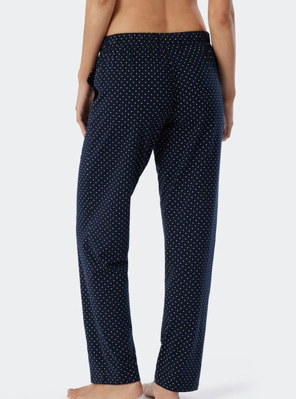 Schiesser Dames Pyjama Broek Mix en Relax 179271 835 dunkelblau-gem. – achterkant