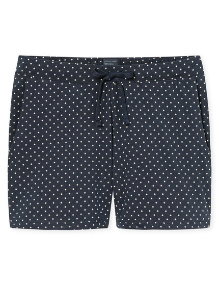 Schiesser Dames Pyjama Short Mix en Relax 179388 835 dunkelblau-gem. – voorkant