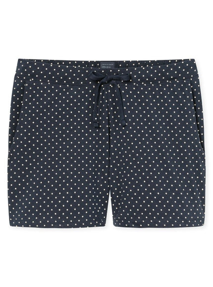 Schiesser Dames Pyjama Short Mix en Relax 179388 835 dunkelblau-gem. – voorkant