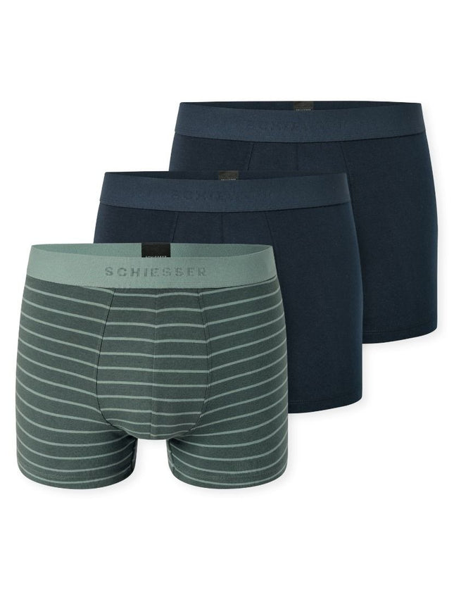 Schiesser heren 3 PACK Shorts 95-5 180199 923 sortiert 12 – voorkant