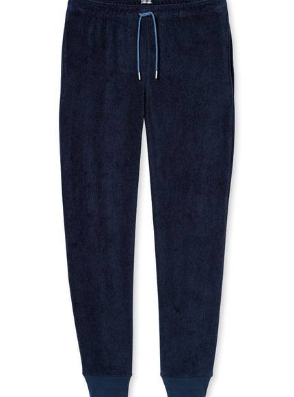 Schiesser Heren Badstof pyjama 183940 861 deep sea blue