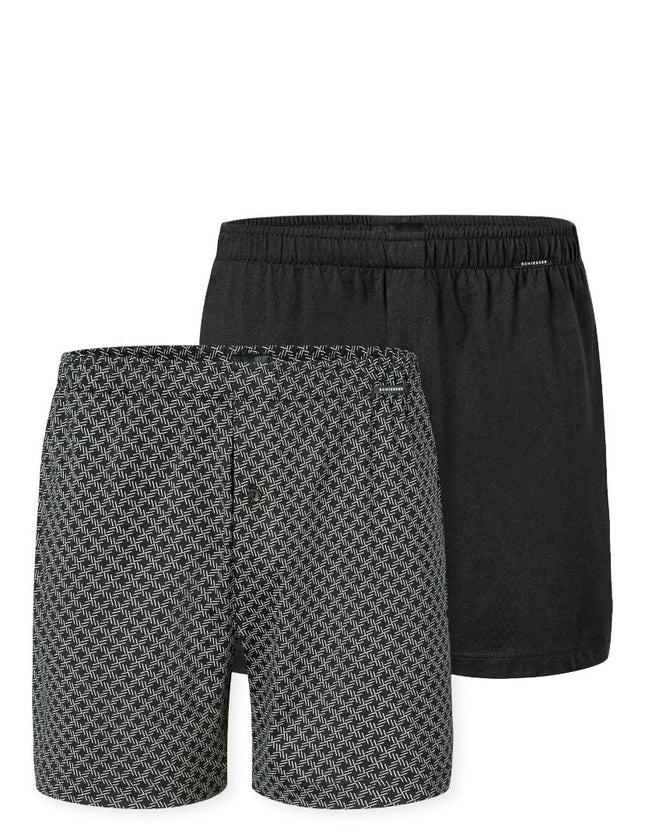 Schiesser Heren boxershorts wijd 2 pack 182427 911 sortiert 5 – voorkant