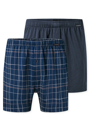 Schiesser Heren boxershorts wijd 2 pack 182427 922 sortiert 11 – voorkant