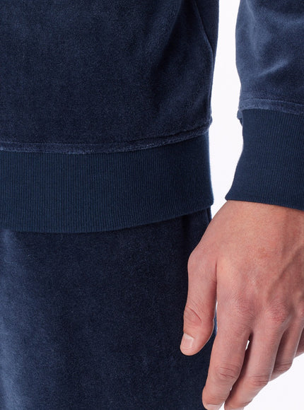 Schiesser Heren Huispak 183941 861 deep sea blue – detail