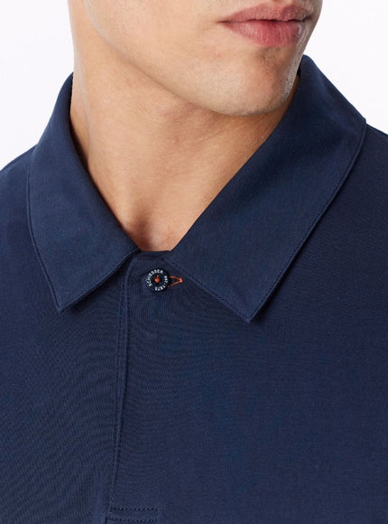 Schiesser Heren Poloshirt lange mouw mix en relax 184081 861 deep sea blue