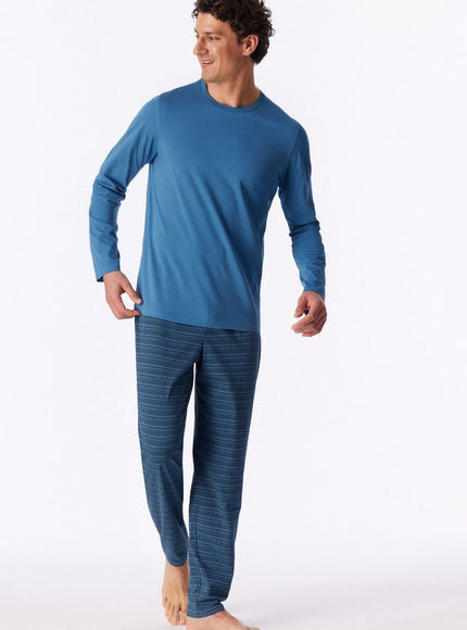 Schiesser Heren Pyjama 180249 833 aqua