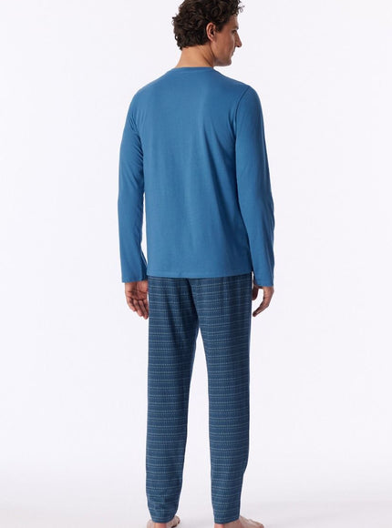 Schiesser Heren Pyjama 180249 833 aqua
