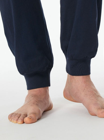 Schiesser Heren Pyjama 182194 804 Nachtblau – detail