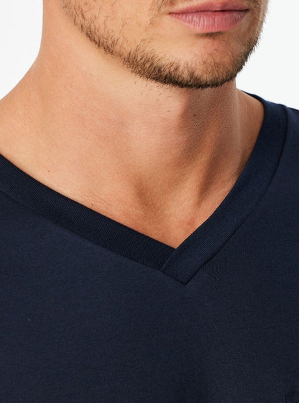 Schiesser Heren pyjama 183174 804 Nachtblau – detail