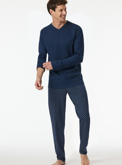 Schiesser Heren Pyjama NOS 182199 801 Admiral – op model