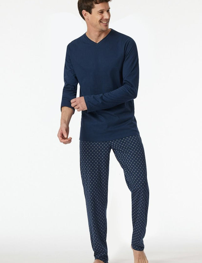 Schiesser Heren Pyjama NOS 182199 801 Admiral – op model