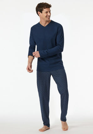 Schiesser Heren Pyjama NOS 182199 801 Admiral – op model