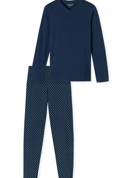 Schiesser Heren Pyjama NOS 182199 801 Admiral – voorkant