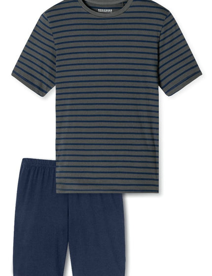 Schiesser Heren Shortama 182198 203 anthrazit – voorkant