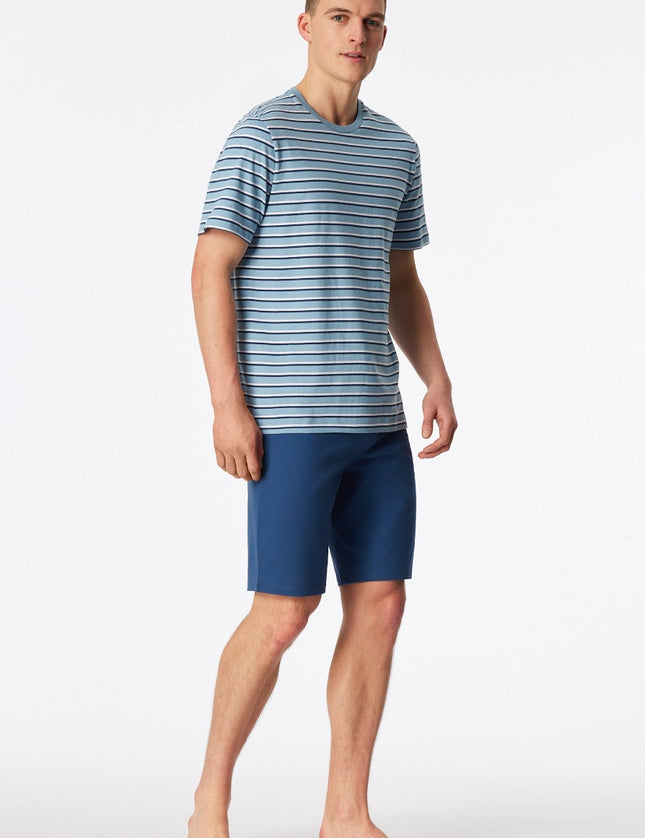 Schiesser Heren Shortama 183592 838 pacific blue