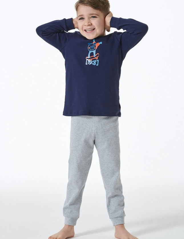 Schiesser Jongens pyjama 181864 803 dunkelblau