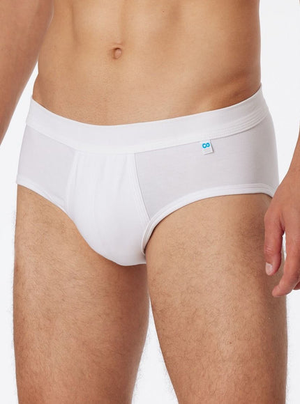 Schiesser Long Life Cotton Sportslip 172470 – weiss, voorkant