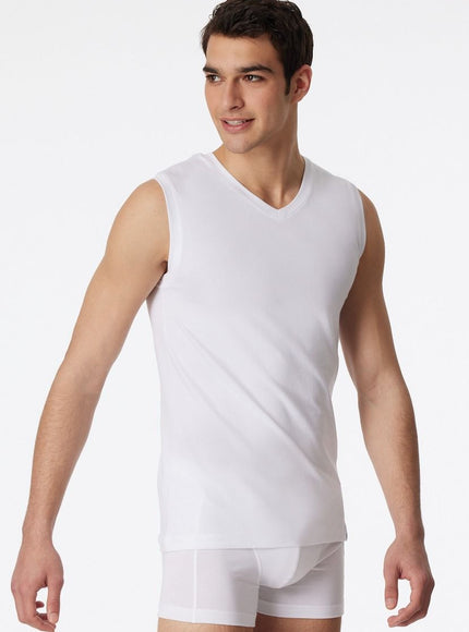 Schiesser Long Life Cotton Tank Top 145139 – wit, op model