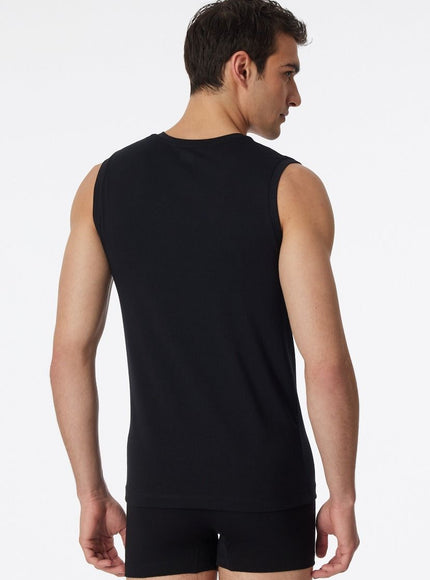 Schiesser Long Life Cotton Tank Top 145139 – Zwart, achterkant
