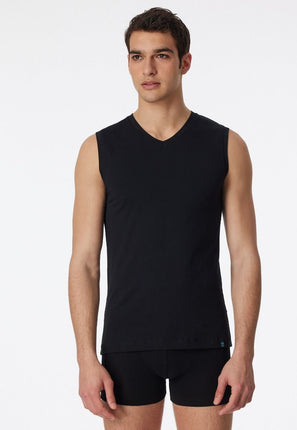 Schiesser Long Life Cotton Tank Top 145139 – Zwart, op model