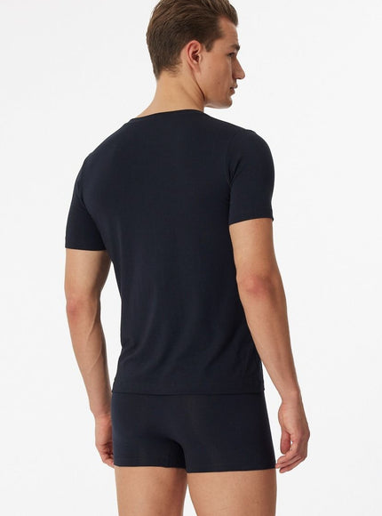 Schiesser Long Life Soft T-shirt V-hals 155630 – Admiral, achterkant