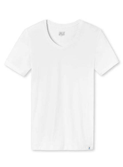 Schiesser Long Life Soft T-shirt V-hals 155630 – wit