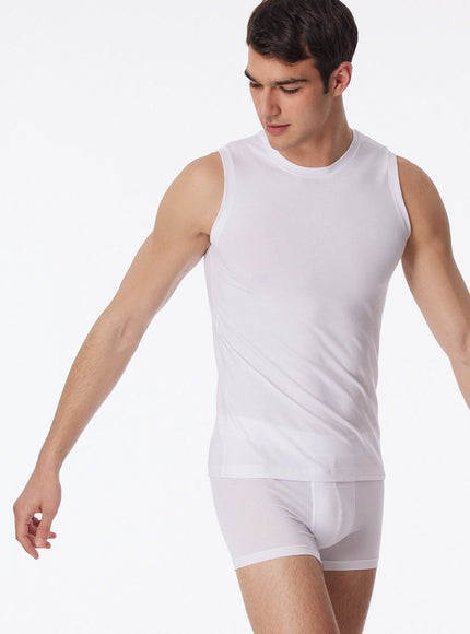 Schiesser long life soft tank top 164104 – wit, op model