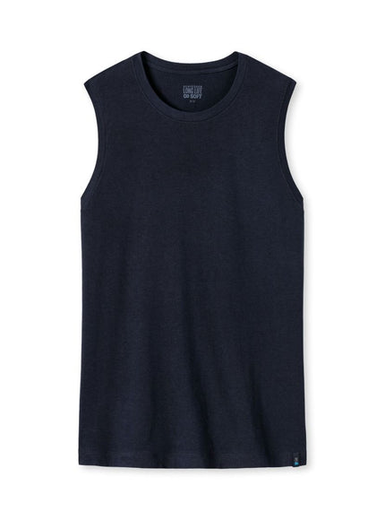 Schiesser long life soft tank top 164104 – Blauwzwart