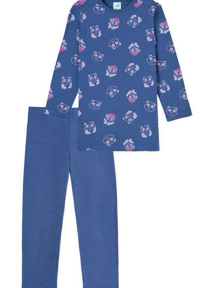 Schiesser meisjes pyjama 181822 800 blau
