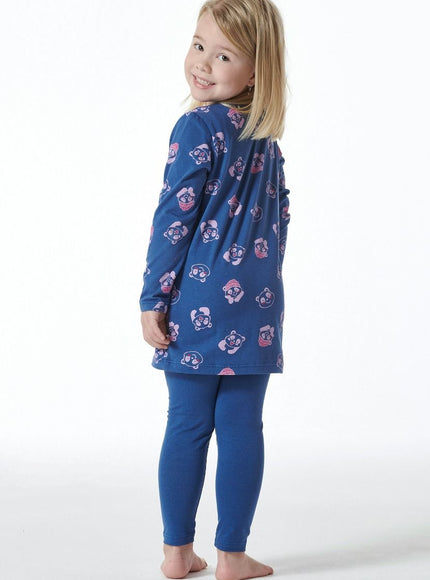 Schiesser meisjes pyjama 181822 800 blau