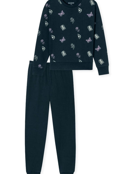 Schiesser Meisjes Pyjama 181981 804 Nachtblau – voorkant