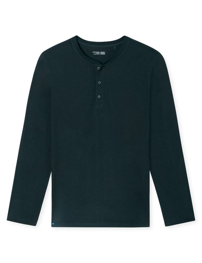 Schiesser Mix En Relax T-shirt l. mouw 182517 804 Nachtblau – voorkant