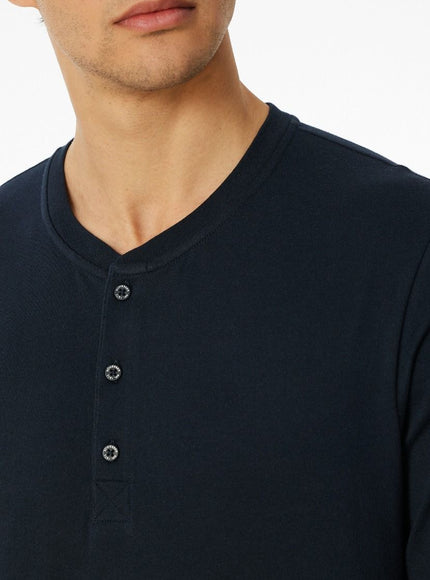 Schiesser Mix En Relax T-shirt l. mouw 182517 804 Nachtblau – detail