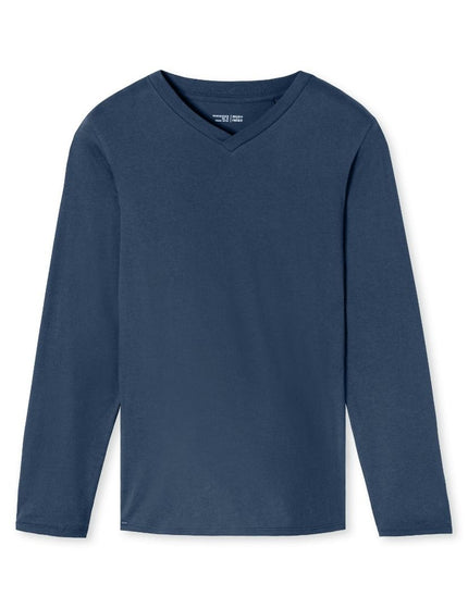 Schiesser Mix en Relax T-shirt lange mouw 182182 819 royal – voorkant
