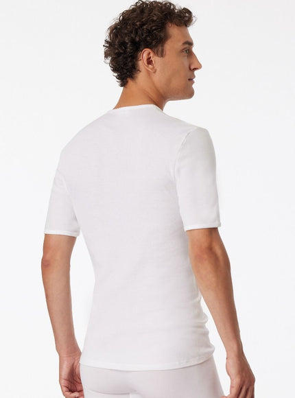 Schiesser Original Feinripp Jacke 1/2 arm 005122 – wit, zijkant