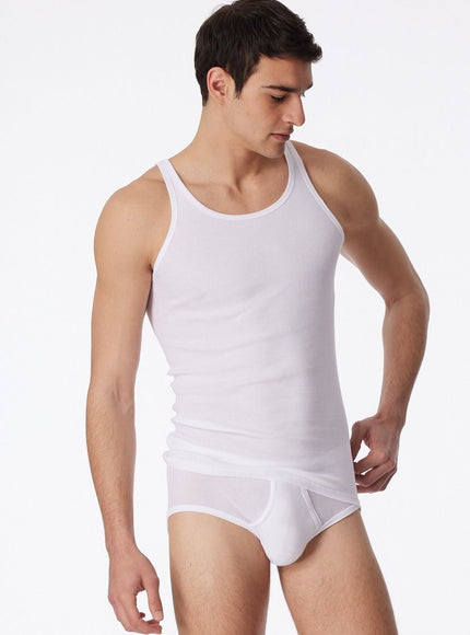 Schiesser Original feinripp Singlet 005120 – wit, voorkant