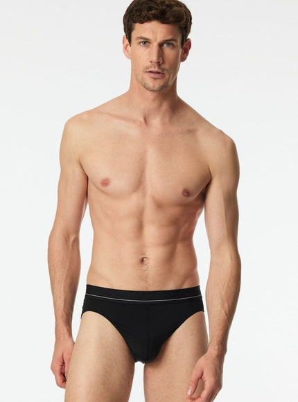 Schiesser Rio-Slip Pure Micro 182177 – schwarz, op model