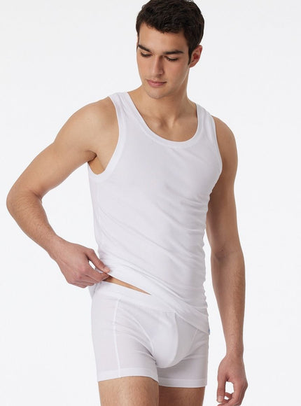Schiesser shirt Long life cotton basic 145138 – wit, op model