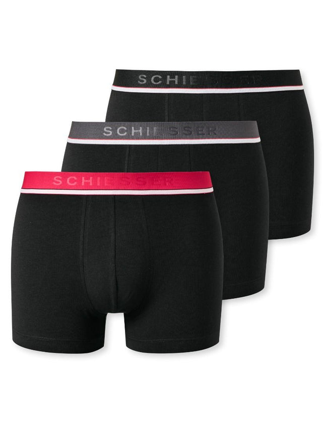 Schiesser Short organic cotton 3 pack 95/5 173772 909 assorti 3 – voorkant