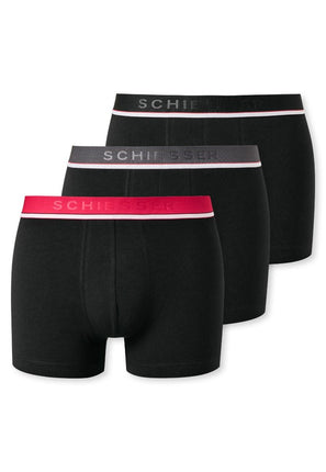 Schiesser Short organic cotton 3 pack 95/5 173772 909 assorti 3 – voorkant