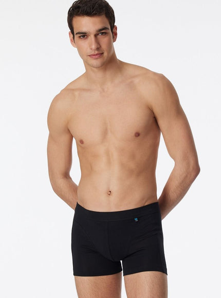 Schiesser Shorts Long Life Cotton 145136 – schwarz, op model