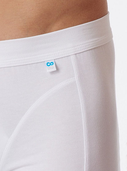Schiesser Shorts Long Life Cotton 145136 – weiss, detail