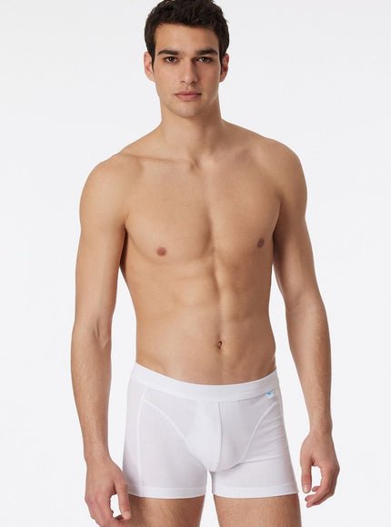 Schiesser Shorts Long Life Cotton 145136 – weiss, op model