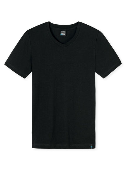 Schiesser T-shirt long life cotton basic 145140 – Zwart