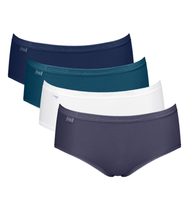 Sloggi Basic Midi 4 pack color 10071781 PW01 WHITE/BLUE