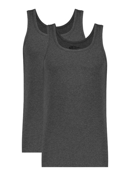 Basic Men Organic Cotton singlet 2 pack 32324